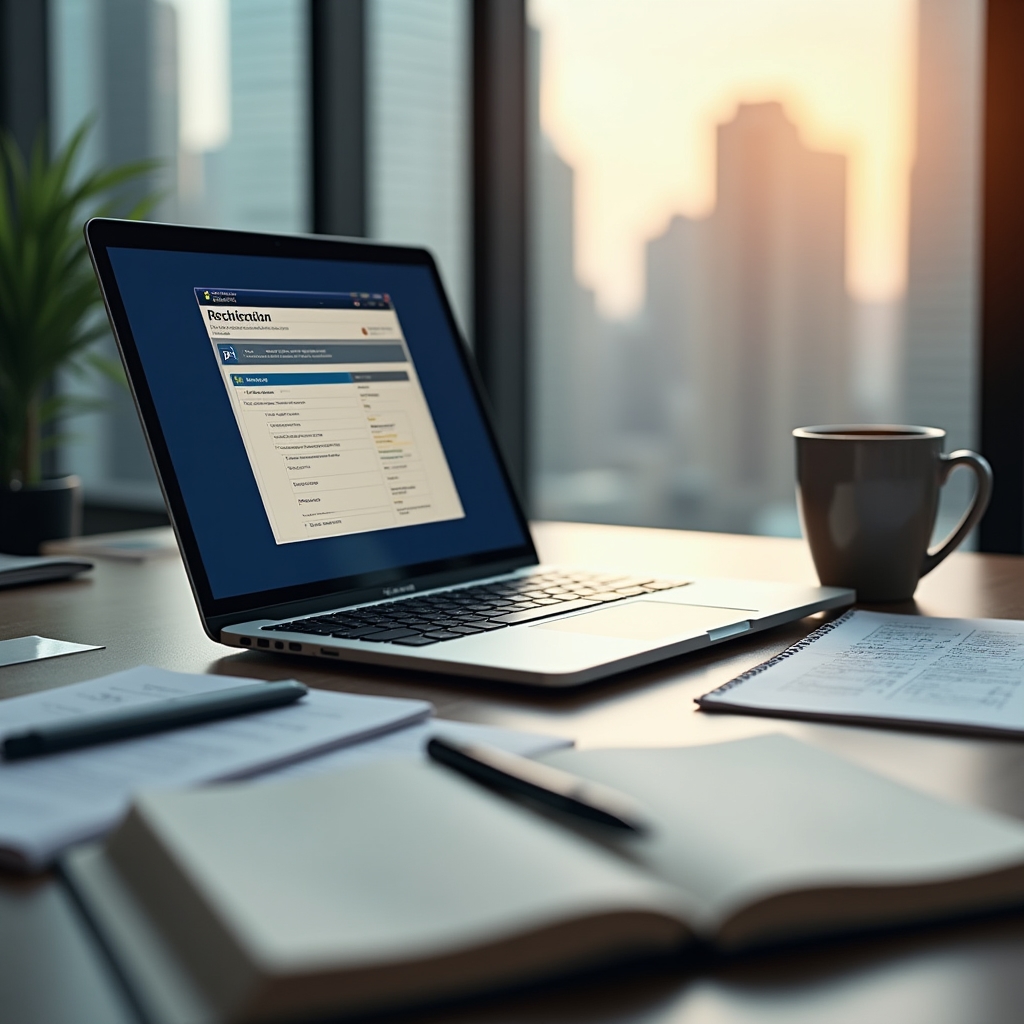 Federal compliance documentation and FinCEN registration materials on professional desk